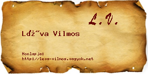 Léva Vilmos névjegykártya